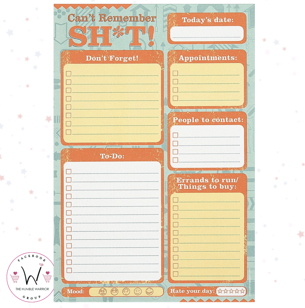 The Can’t Remember Sh*t Daily Planner and Note Pad!